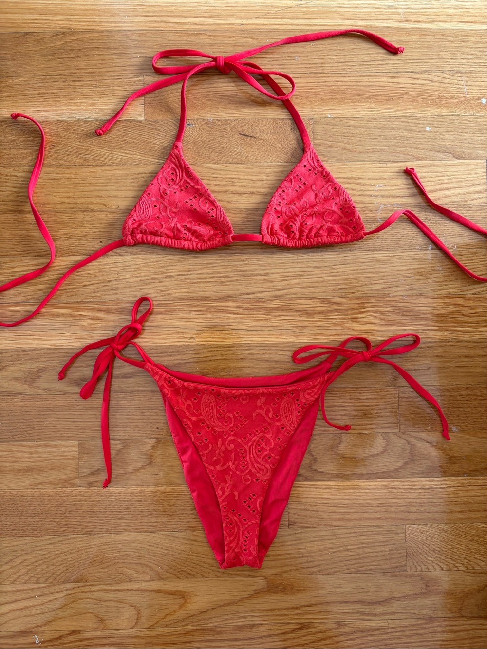 Dippin’ Daisy Red Bikini Set